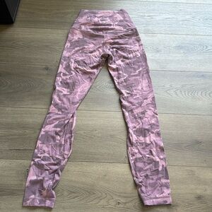 Pink camo print Lululemon leggings